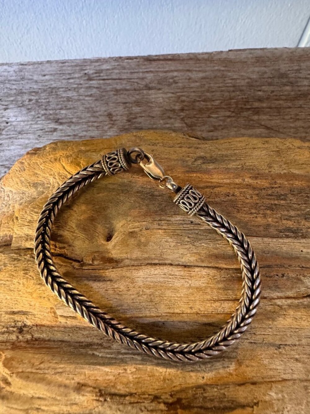 Suarti Bali BA 925 Sterling Silver Thick Foxtail Wheat Bracelet 8” 31g - Picture 4 of 13